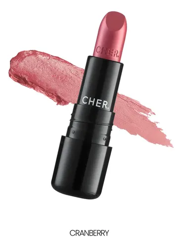 Labial Cher Beauty Satin Kiss Lipstick Color Cranberry