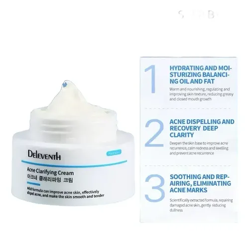 Crema Facial Clarificante Para Acne Deleventh 30g Acneica Día/noche