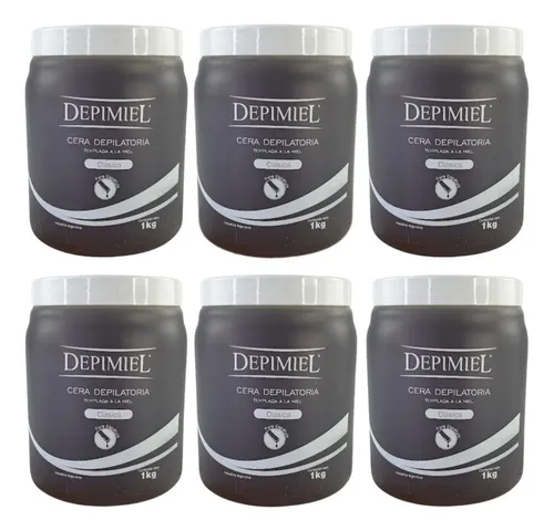 Kit X6 Ceras Depilatoria Templada Clásica 1 Kg Depimiel