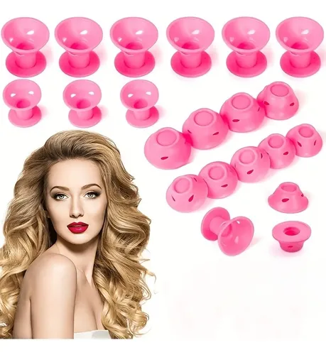 30 Rulos Sin Calor Espiral Hongo Todo Cabello