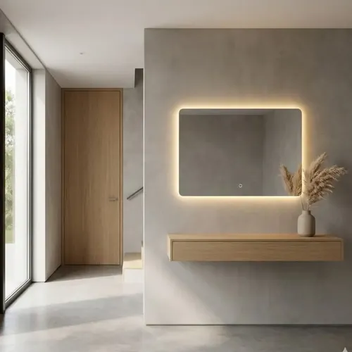 Espejo Led Baño 80×60 Rectangular Moderno Hogar Sin Marco