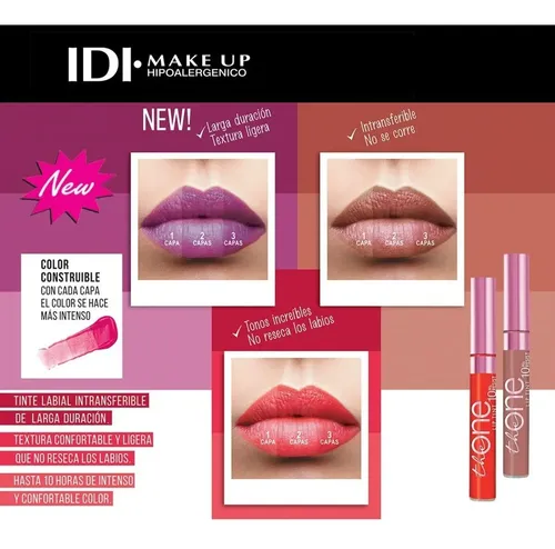 Labial Idi The One Lip Tint Intransferible X10hs Color 02 Forever Red