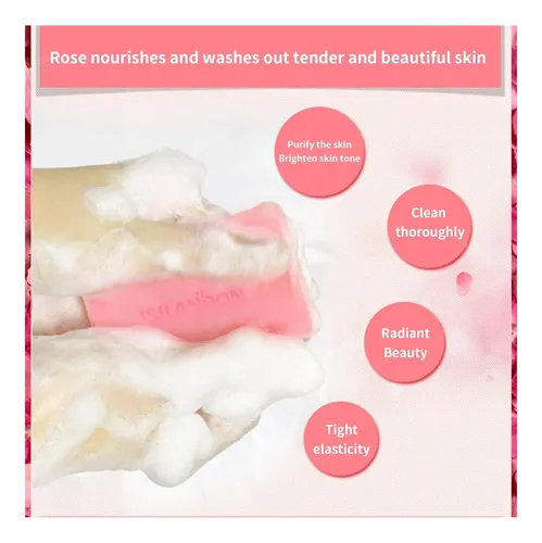 Jabón De Baño Natural Con Aroma A Rosa Isilandon Infundido Y
