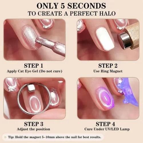 Imanes Para Esmalte Ojo De Gato Uñas X2