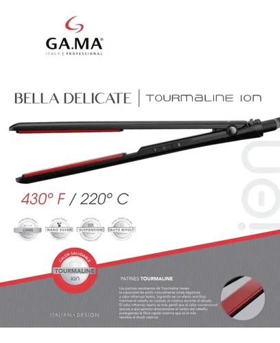 Planchita De Pelo Gama Bella Delicate Tourmaline Ion