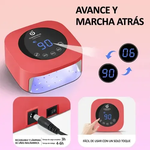 Cabina Inalámbrica Uv/led Para Uñas Manicura 72w Cherimoya