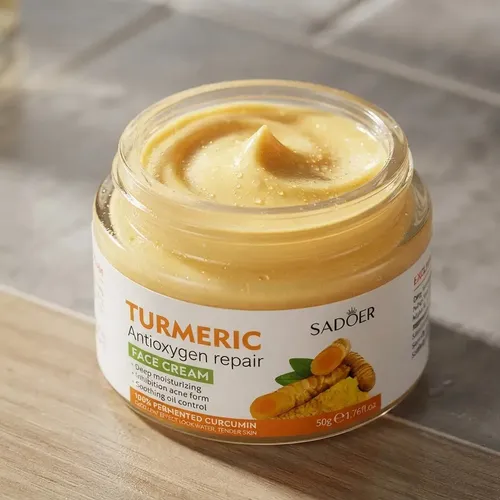 Crema Facial Curcuma Natural Despigmentante Normal A Grasa Día/noche