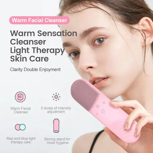Cepillo Limpiador Eléctrico Rojo Sonic Facial