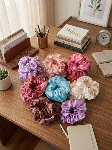 Scrunchies Saten -pack Por 40 Scrunchies