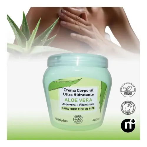 Crema Corporal Aloe Vera Y Vitamina Y Nutriplus 480gr