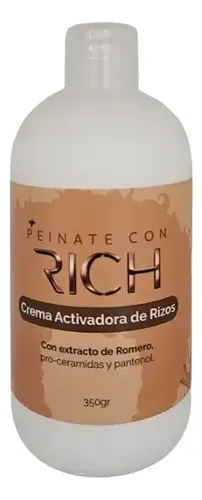 Crema para Peinar Rich Cova Rulos Definidos Antifrizz sin Enjuague