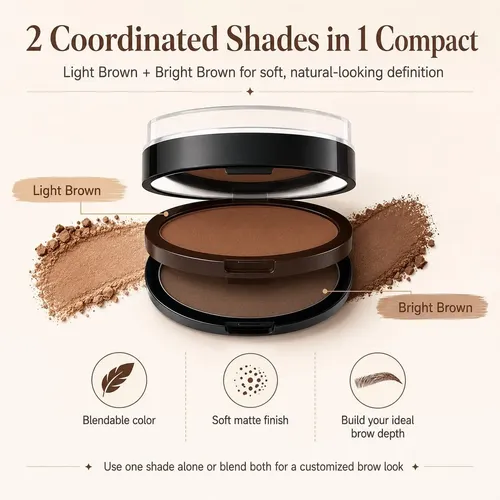 [kit Sello Cejas Doble Color 3 Plantillas Resistente Agua .\