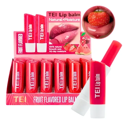 Balsamo Labial Lip Balm Hidratante Frutal Tei Cosmetica