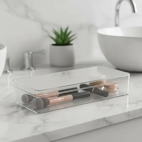 Organizador Modular Acrílico Maquillaje Cubiertos 40x15x7,5