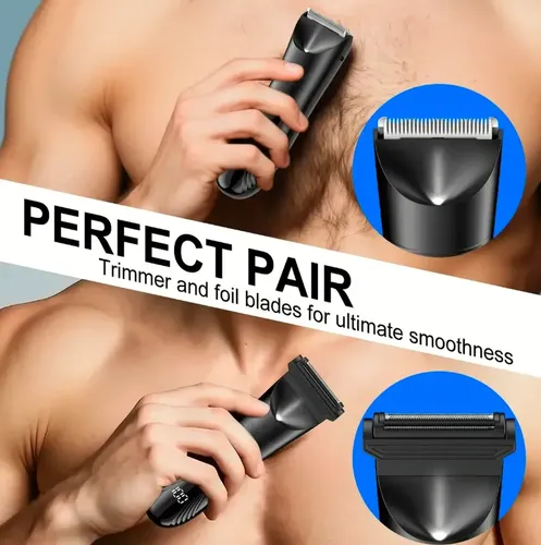Corta Pelo 2 En 1 Corporal Barba Cabello Recargable Display