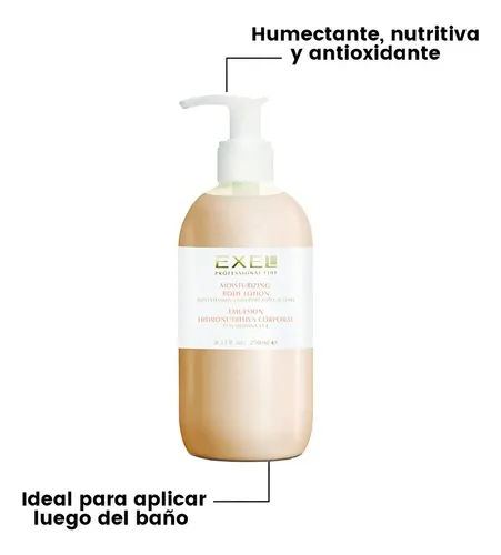 Emulsión Hidronutritiva Corporal Exel Con Vitamina A Y E 250ml