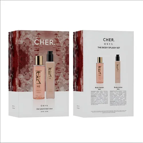 Set Cher Onyx Body Splash y Loción Corporal para Mujer Ámbar Floral