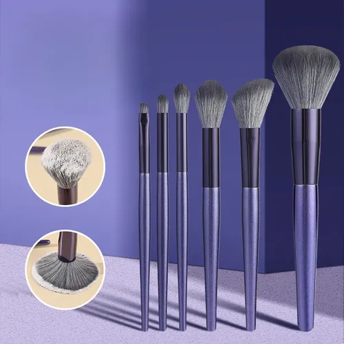 6 Brochas De Maquillaje Profesionales Suaves Para Uso Facial