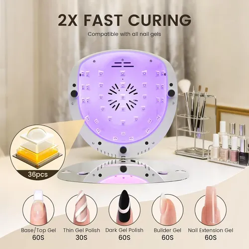 Lámpara Uv Led 54w Para Uñas Gel Con Sensor Y Temporizador