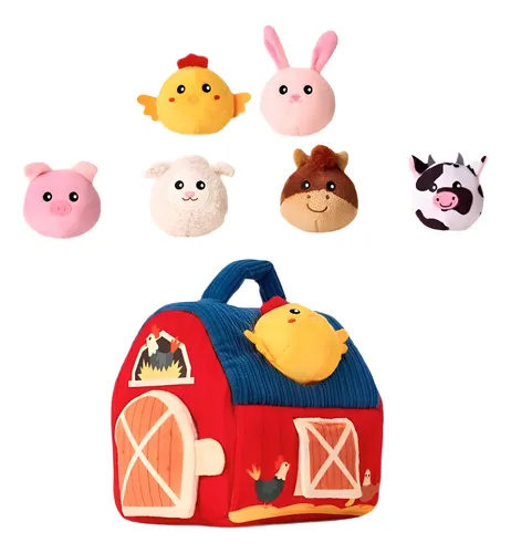 Mzconjunto De Peluches Animales De Granja Navidad Kjmm A