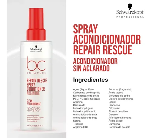 Acondicionador En Spray Bonacure Repair Rescue Cabello 200ml