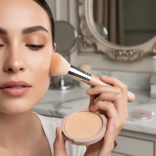 Maquillaje Polvo Compacto Mely Contour Wave Mate Natural 10g
