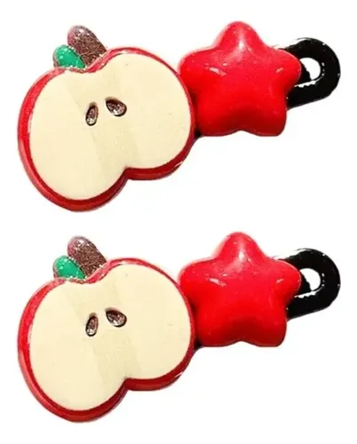 K Pinza For El Pelo Con Forma De Estrella De Frutas Con