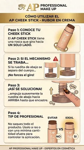 Cheek Stick Bronzer Rubor Cremoso Barra Ap Andrea Pellegrino