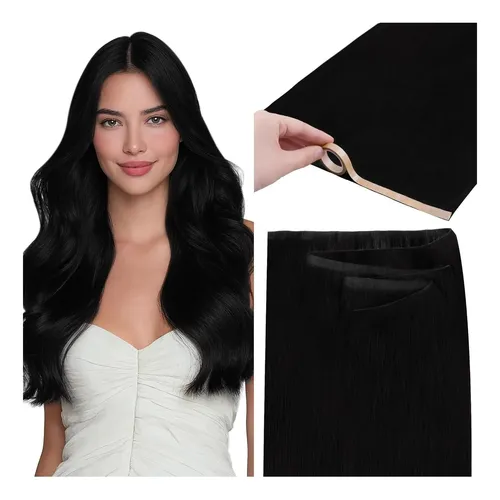 Extensiones De Cabello Con Cinta Goo Goo 14” 50 G Jet Black