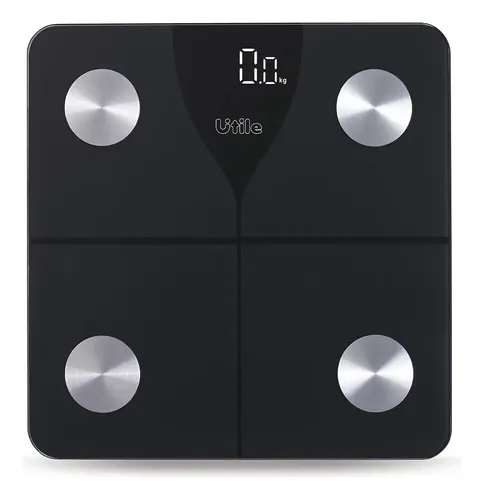 Balanza Personal Baño Bluetooth 180 Kg Masa Muscular Utile Negro