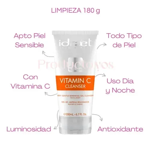 Rutina Skincare Antiage Vitamina C Manchas Piel Mixta Idraet