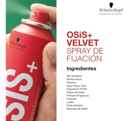 Spray Osis Velvet Fijación Ligera y Acabado Satinado 200ml
