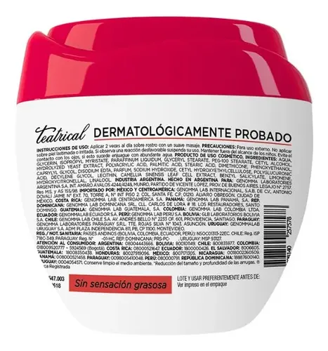 Teatrical Crema Facial Antiarrugas Celulas Madre 200g