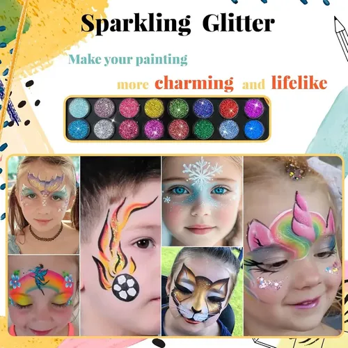 Kit Pintura Facial Profesional 42 Colores No Tóxico Niños