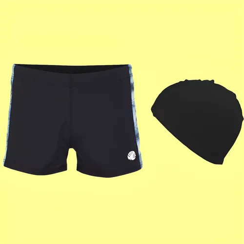 Combo Zunga Short De Baño Malla Adulto Folau Uv50 + Gorro