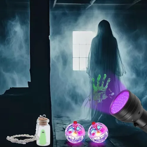 Kit Fantasmas 14 En 1 Profesional Con Luz Uv Y Emf