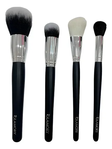 Kit Brochas Para Rostro Maquillaje Polvo Base Rubor Glamory