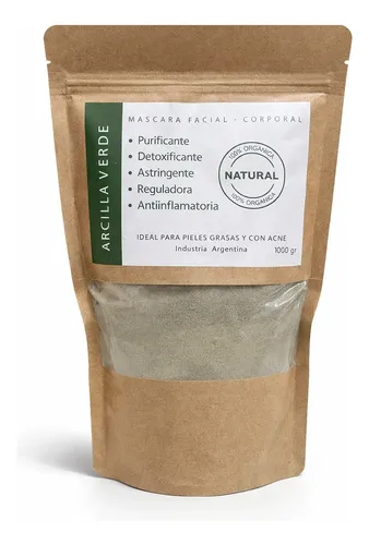 Arcilla Verde Volcanica Detox Piel Mixta Grasa 1000 Grs