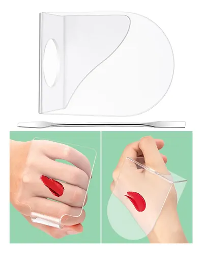 Paleta De Maquillaje Acrílica Portátil Con Espátula