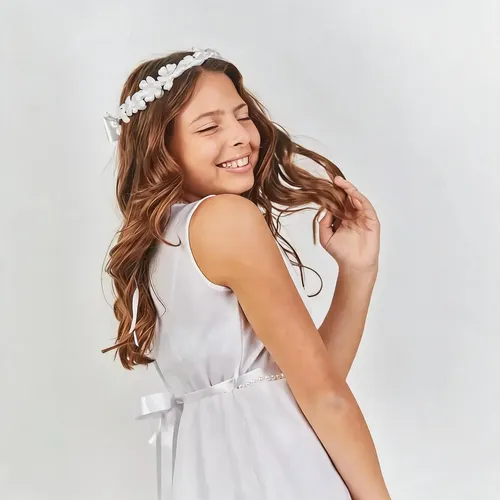 Corona Flores Niña Accesorios Cabello Comunion Cortejo Nena
