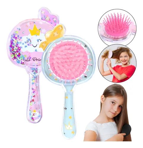 Cepillo Para El Cabello De Silicona C/mango Diseño Infantil
