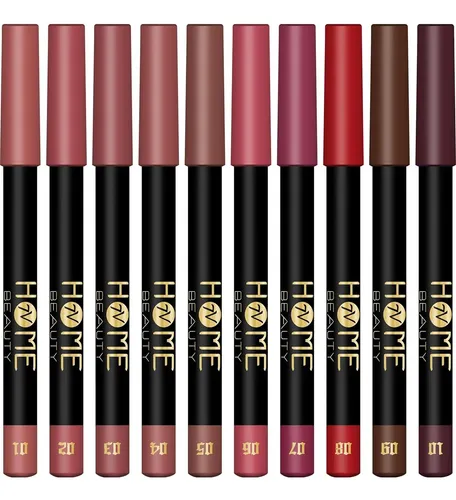 Juego De Lápices Labiales Mate 10 Colores 7v Home Beauty