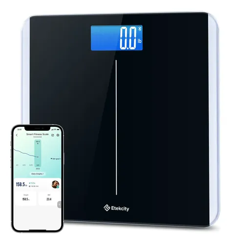 Báscula Inteligente Etekcity Para Peso Corporal E Imc, Negra Negro