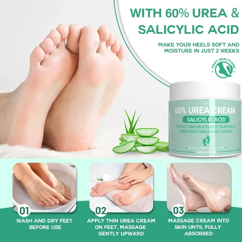 Crema 60% Urea Con Ácido Salicílico Para Pies Y Manos 100g
