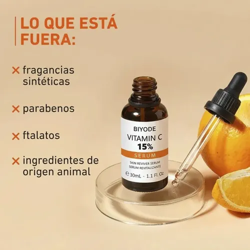 Serum Facial Vitamina C 15% Textura Suave Pareja
