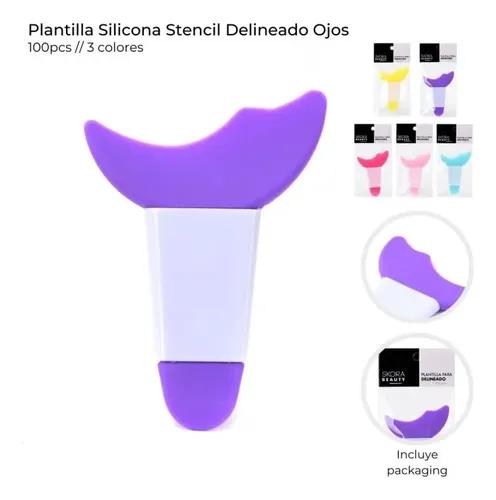 Plantilla Silicona Stencil Delineado Ojos Skora Ojos Colores