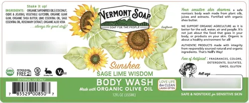 Jabón Corporal Vermont Sage Lime Wisdom 355 Ml Para Mujeres