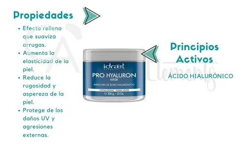 Idraet Mascara Hialuronico Pro Hyaluron Mask Todo tipo de Piel 300g