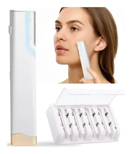 Depiladora Facial Eléctrica Recargable 3 Velocidades Led