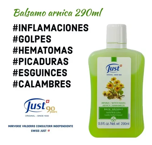Bálsamo Loción Corporal con Árnica y Hamamelis 290ml | JUST + Muestras de Regalo